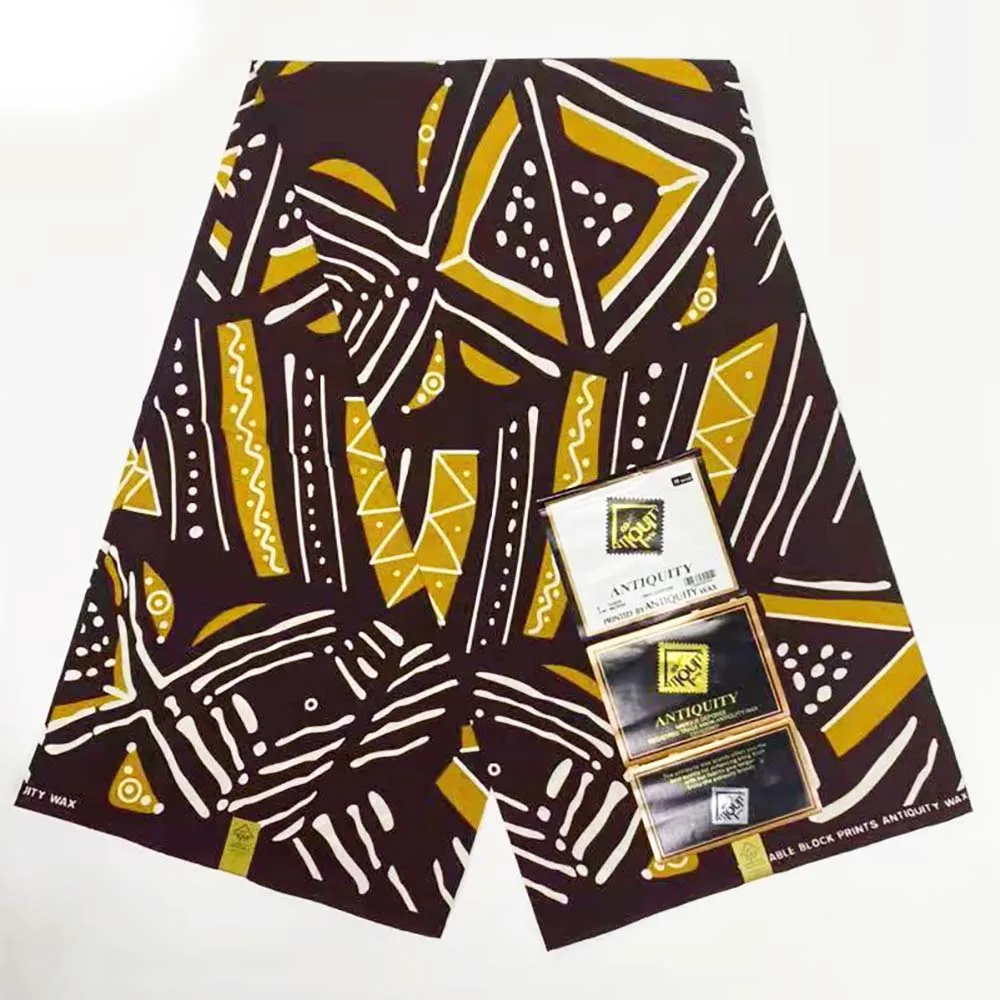 Настоящий воск 6 ярдов высокое качество стандартная африканская ткань из