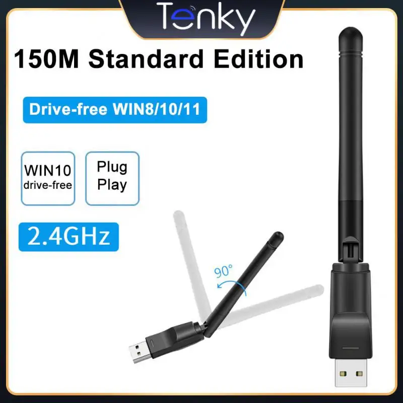 

Lan Wi-fi Receiver 150mbps Computer Accessories Wireless Network Card 802.11n/g/b Ethernet Usb Wifi External Antenna For Pc