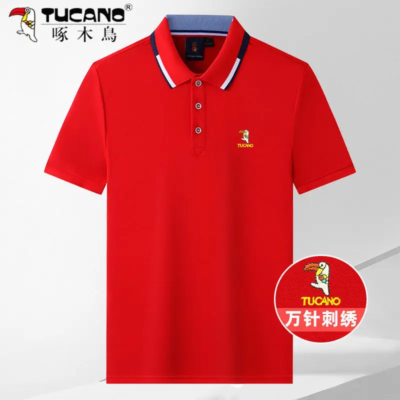 

Woodpecker TUCANO New Embroidery Summer Polo Shirt Men's Hot High Quality Men's Short Sleeve Top Business Casual Men's Polo Shir