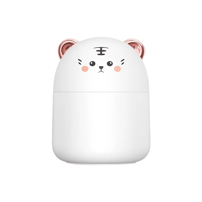

250Ml Mini Cute Pet Air Purification Humidifier With Atmosphere Light For Home White