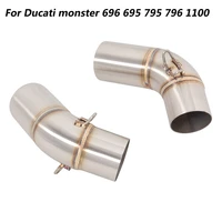 escape motorcycle middle connect pipe mid link tube stainless steel for ducati monster 696 695 795 796 1100 all years