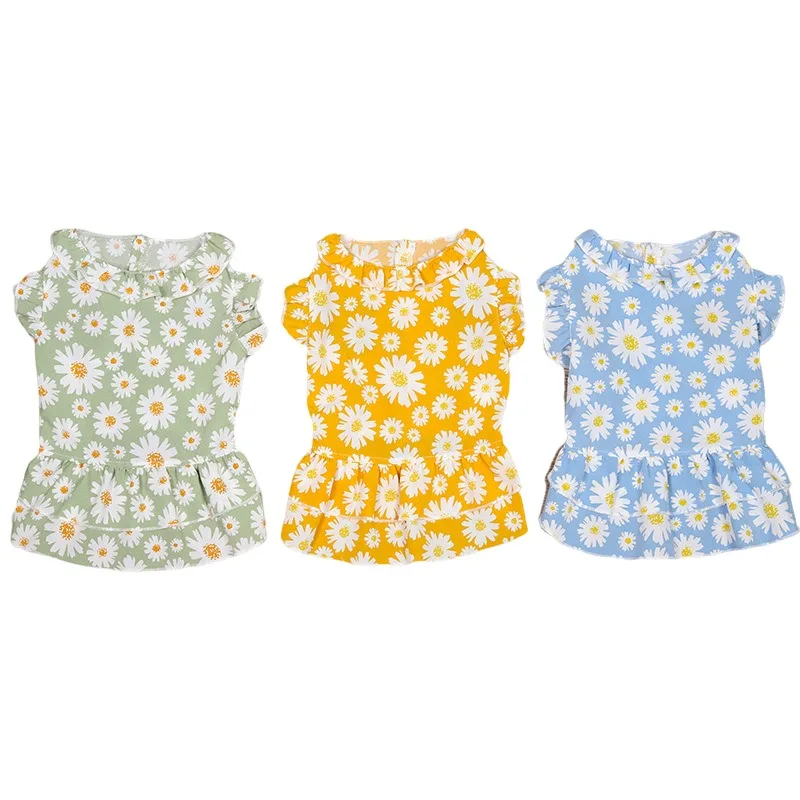 

Small Dog Dress Cute Flowers Pet Skirt Pomeranian Clothes Yorkies Yorkshire Terrier Shih Tzu Bichon Poodle Schnauzer Clothing