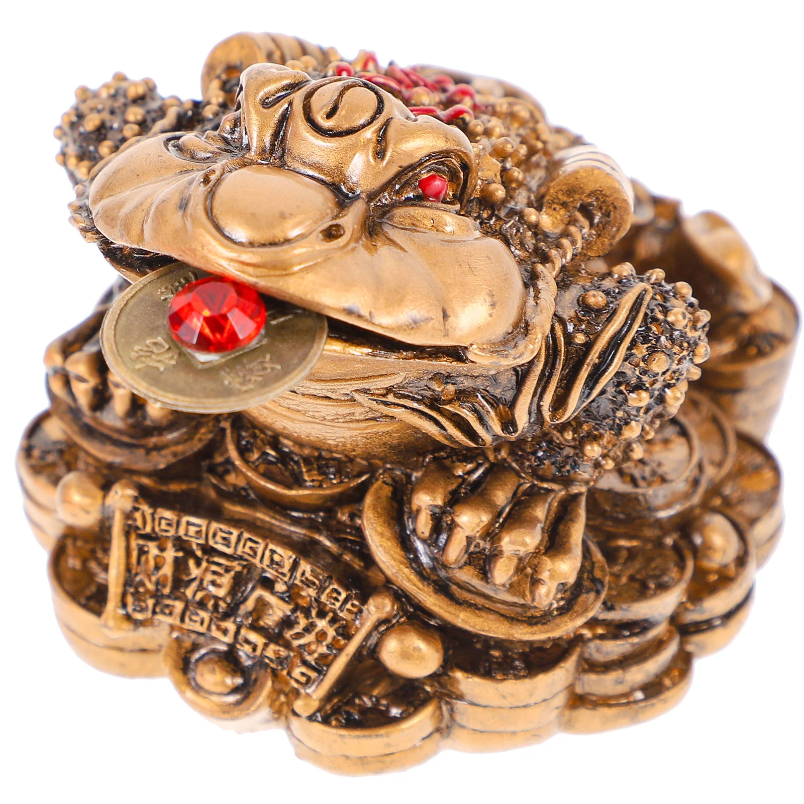 

Statue Toad Frog Legged Three Animal Chinese Wealth Fortune Sculpture Bookshelf Figurines Money Igurines Decorations 3 Gift