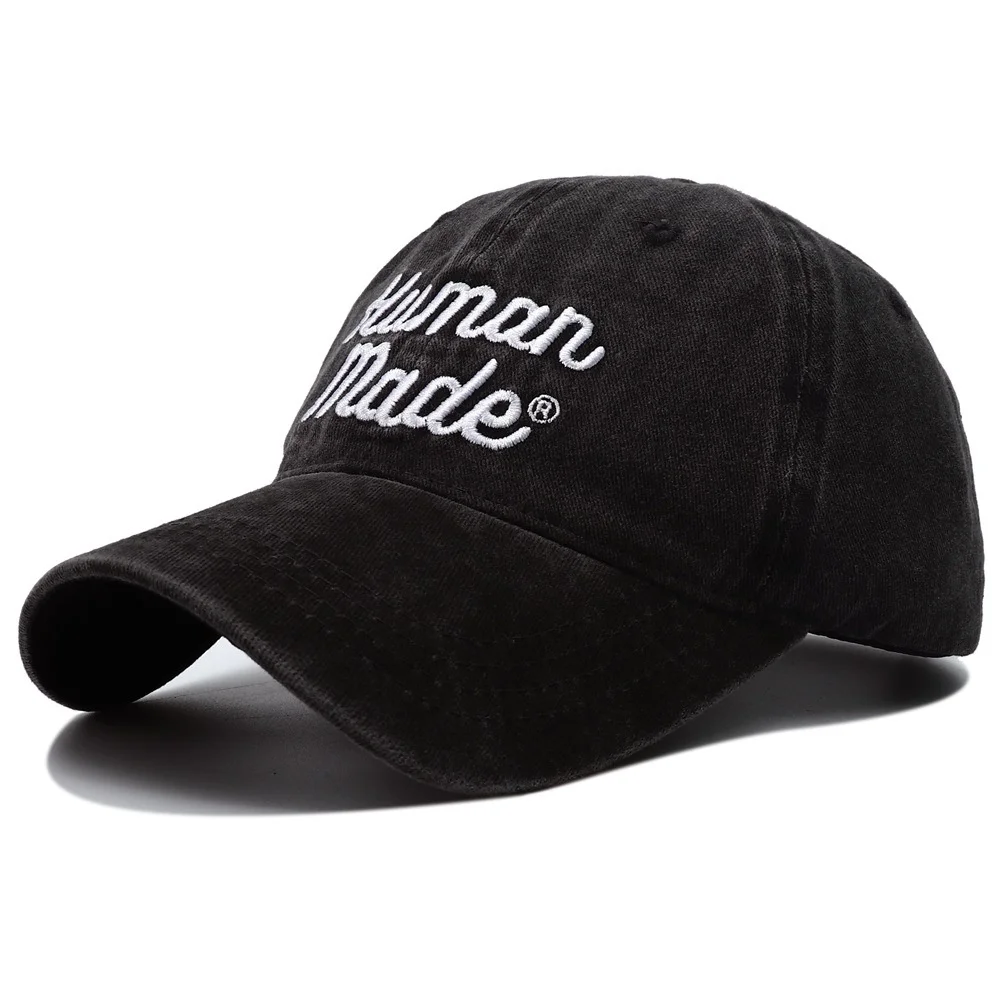 

New Designer Human Made Cap 6 Panels Vintage Baseball Bonnet Black Green Snapback s for Men Dad Hats Gorras Hombre 2024