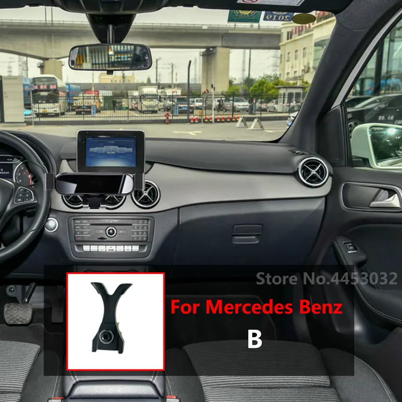 

Car Mobile Phone Holder For Mercedes Benz B W246 W247 2022 -2011 Mounts Bracket GPS Stand Rotatable Support Accessories 3 Colors
