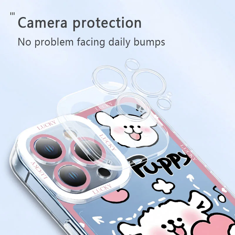Мягкий силиконовый чехол с милым щенком для Xiaomi Redmi Note 12 4G 5G Turbo 11 Pro Plus 12S 11S 10S 9S 10 8 7 6