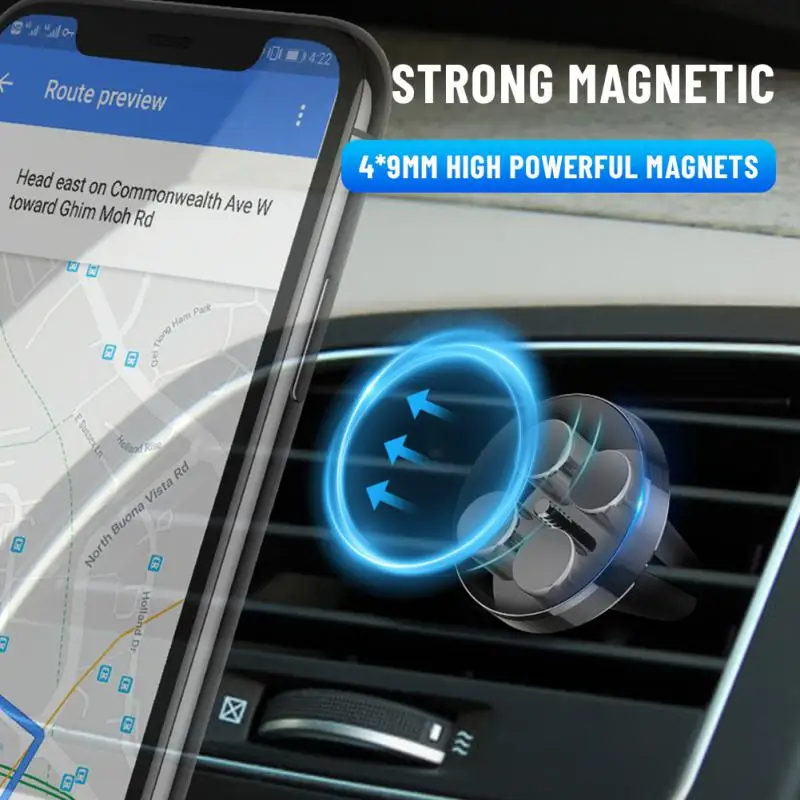 

Strong Magnetic Car Phone Holder Mobile Mount Smartphone GPS Support Stand For iPhone 13 12 11 Pro Max Huawei Xiaomi Samsung LG