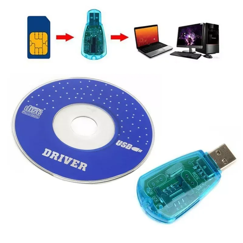 

USB SIM Copy/Cloner Kit SIM Card Reader GSM CDMA SMS Backup + CD Card Reader