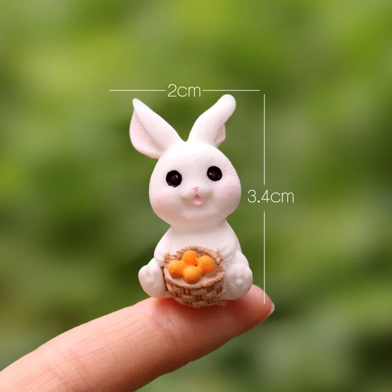 

Миниатюрный кролик из смолы для декора