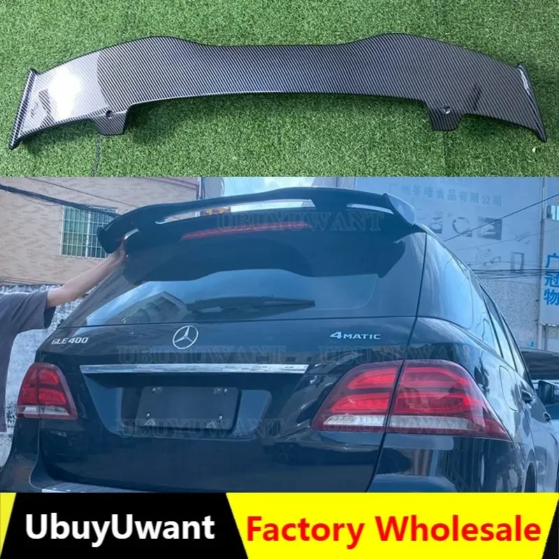Спойлер для Benz GLE W166 2014-2017, АБС-пластик, углеродное волокно, хэтчбек, крыша, заднее крыло, комплект кузова, аксессуары