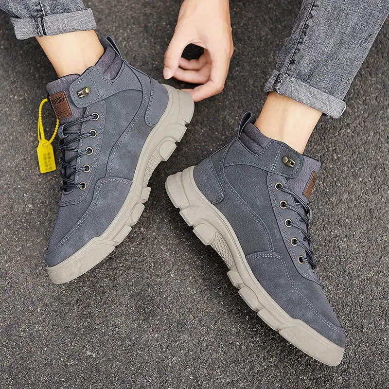 

Военные тактические ботинки Lacesfor, повседневная одежда, безопасные кроссовки, некожаная обувь на каблуке, обувь с вулканизированной подошво...