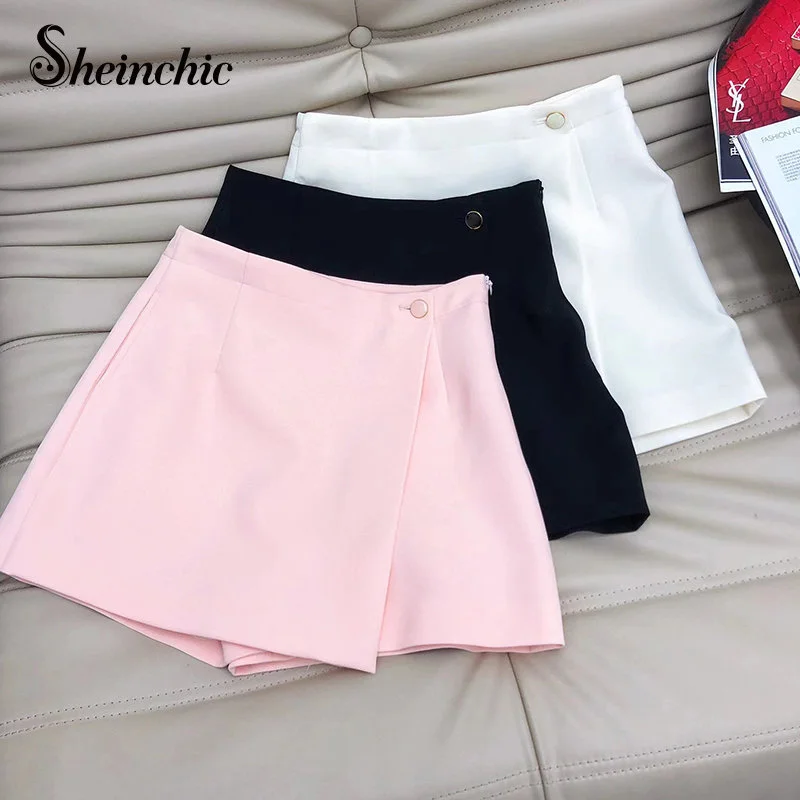 

Luxury Designer Summer Clothes 2023 Korean Fashion Elegant High Waist Skirts Shorts Women Sashes Slim Pantalones Cortos