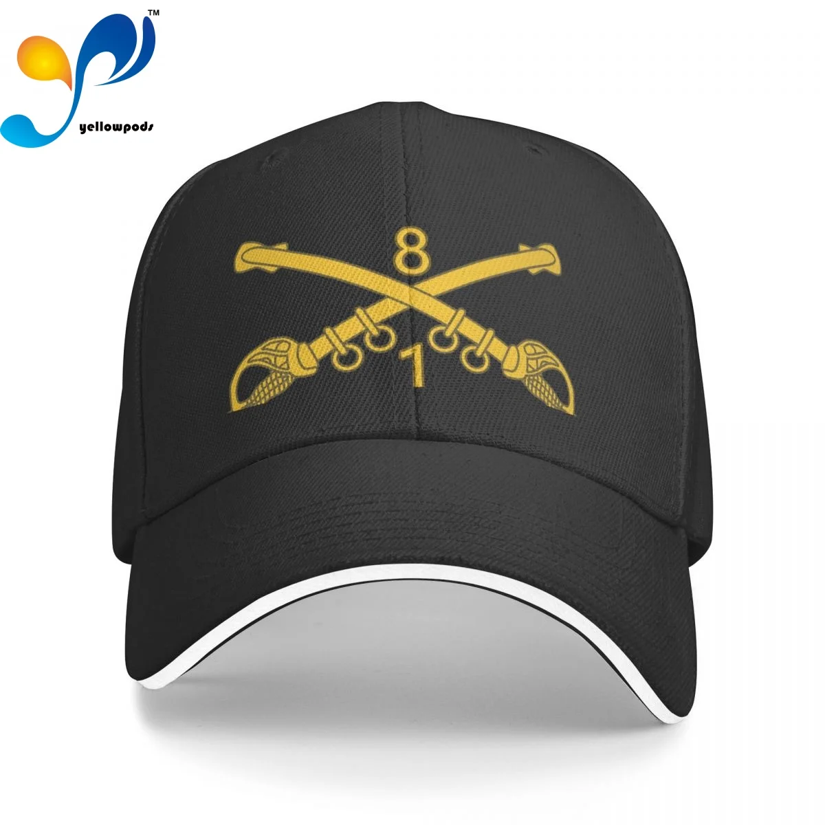 

1st Bn 8th Cavalry Branch Wo Txt Trucker Cap Snapback Hat for Men Baseball Mens Hats Caps for Logo