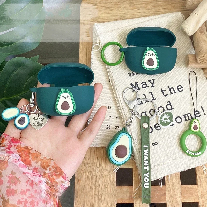 Чехол для QCY MeloBuds Pro с милым мультяшным рисунком/тюльпанами/ромашным цветком и