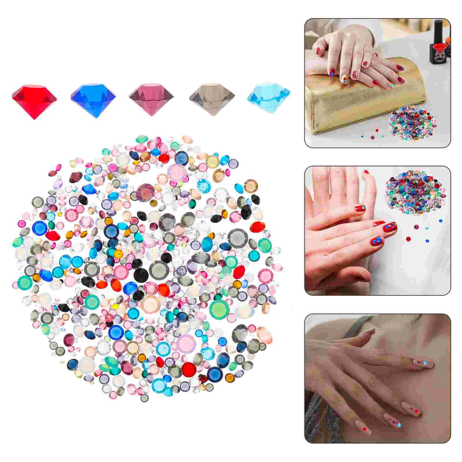

1 Bag Decorative Nail Salon Nail Diamonds Fingernail Patch Nail Charms
