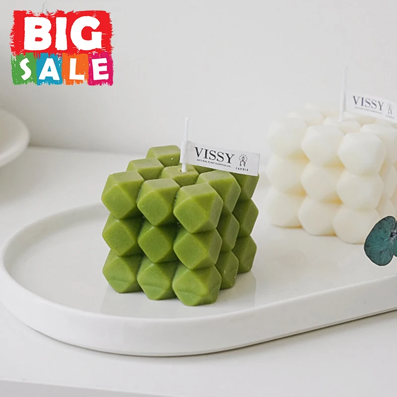 1 шт. Алмазная кубическая свеча милая соевая фотосвеча маленькие - Цена: 1.95