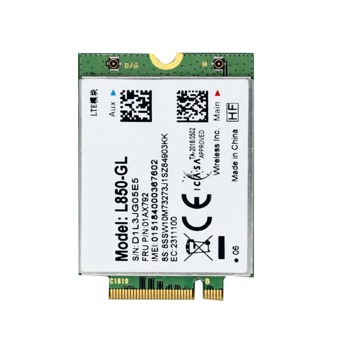 L850 GL WiFi-карта 01AX792 Модуль NGFF M.2 для Lenovo ThinkPad T580 X280 L580 T480S T480 P52S