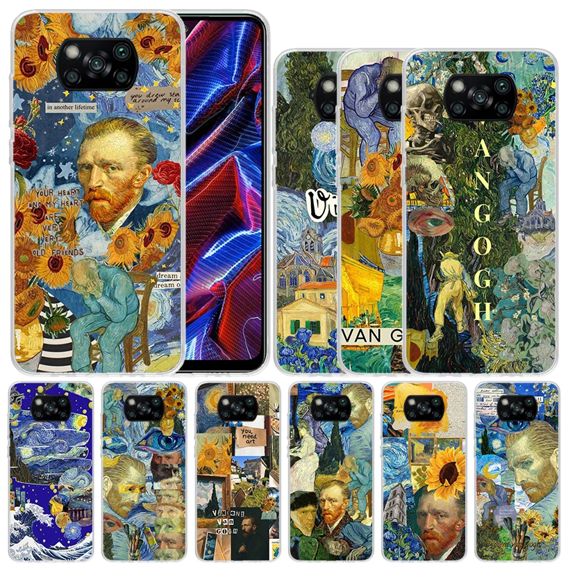 

Vincent Willem Van Gogh Art Soft Cover for Xiaomi Poco X5 Pro X4 Gt X3 Nfc M5S Print Phone Case M4 M3 M2 F3 F2 F1 Mi Note 10 Lit