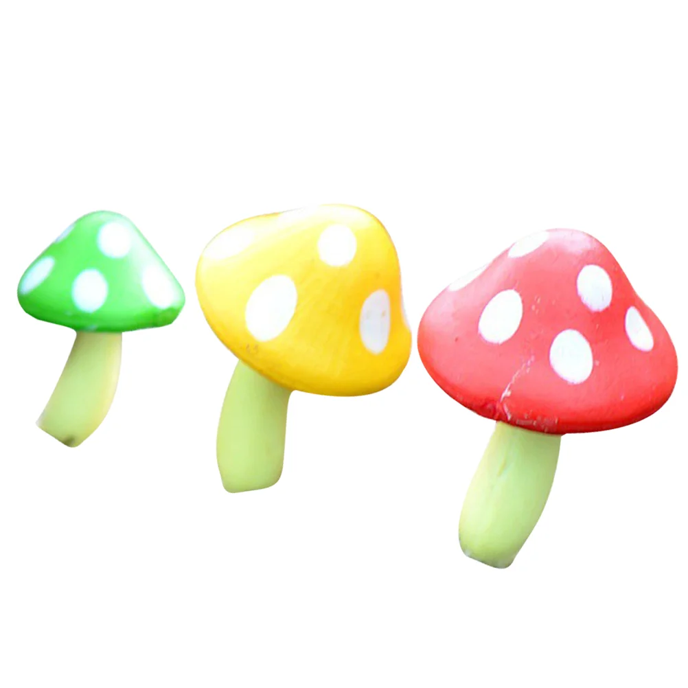 

Mushroom Mini Figurine Miniature Things Decoration Accessories Garden Statue Model Terrarium