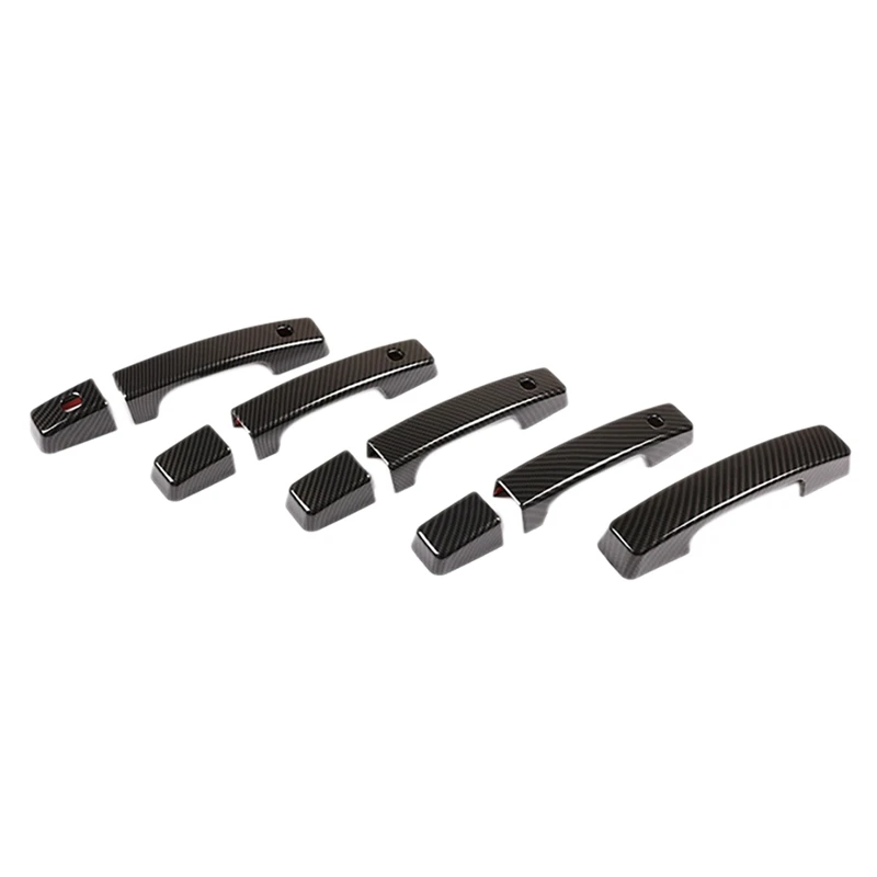 

8Pcs Outer Door Handle Carbon Fiber Texture ABS Decorative Board for 2020-2021 Land Rover Defender