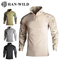 army tactical shirt with pad man shirt military combat shirt long shirt hunting cothes camouflage shirts paintball t shirts 8xl