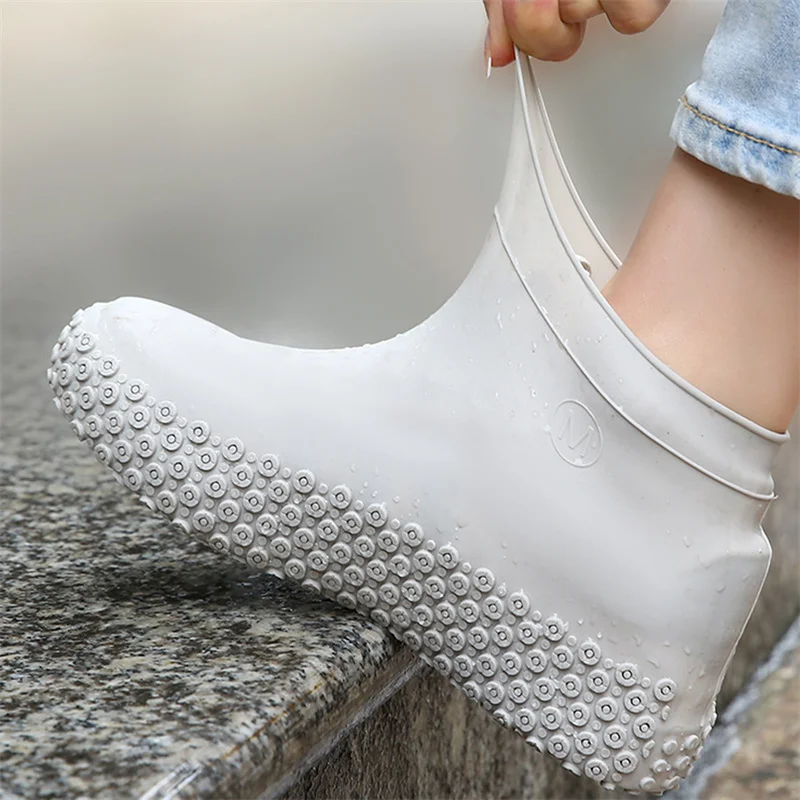 

Rain Boots Waterproof Rubber Durable Shoe Cover Silicone Unisex Shoes Protector Non-Slip Shoe Cover Outdoor Reusable Rainy Boots