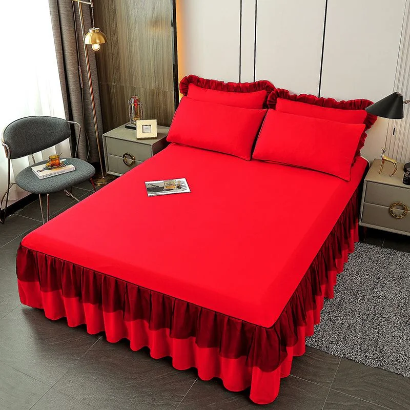 

1PCS Sexy Lace Bedspread Linen Bed Sheet Beddress For Home Protect Bed Sheets Fashion Solid Color Sweet Cute Princess Bedding