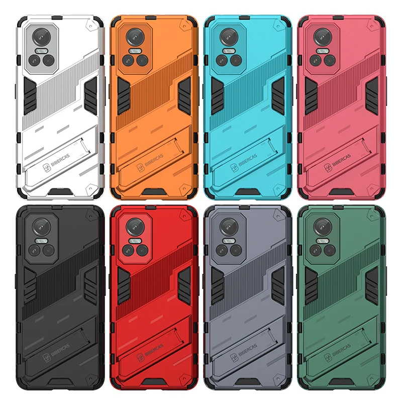 Фото Чехол для Realme GT Neo 3 для Realme GT Neo 3, защитный чехол в стиле панк, броня, подставка, задняя крышка для телефона Realme GT Neo3 №2