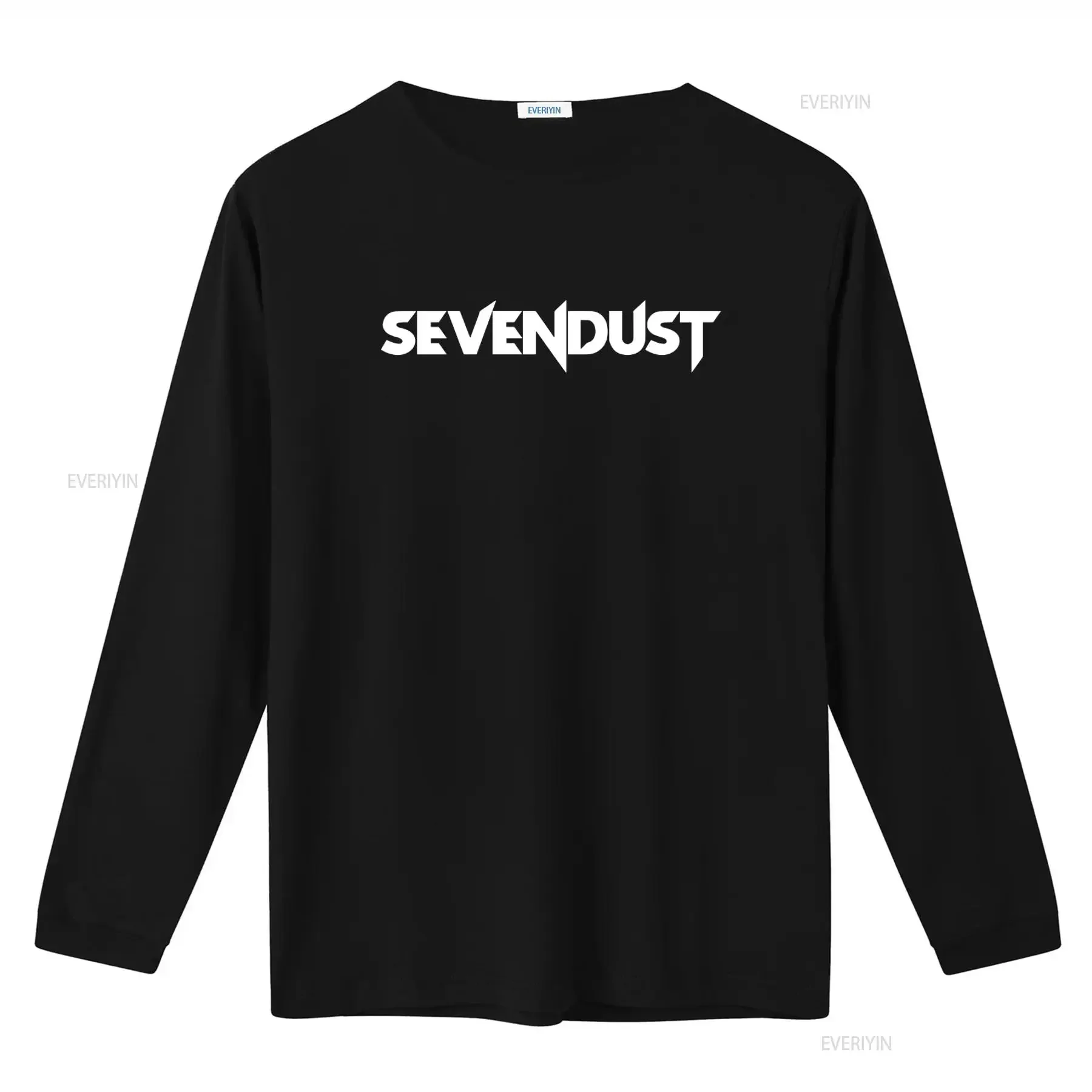 Фото Футболка с логотипом группы SEVENDUST, доступна во всех размерах от S до XXL, классические цвета: черный, белый, винтажный стиль, слегка растянутая ткань. №2