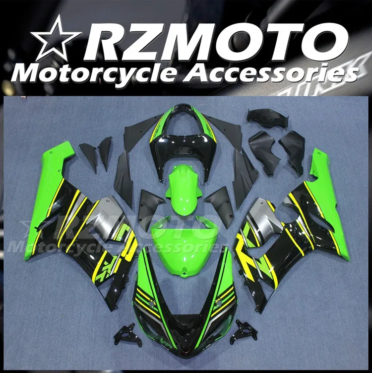 

Новый комплект обтекателей из АБС-пластика для мотоцикла и велосипеда, подходит для Kawasaki Ninja ZX-6R ZX6R 636 2005 2006 05 06, комплект кузова зеленого цвет...