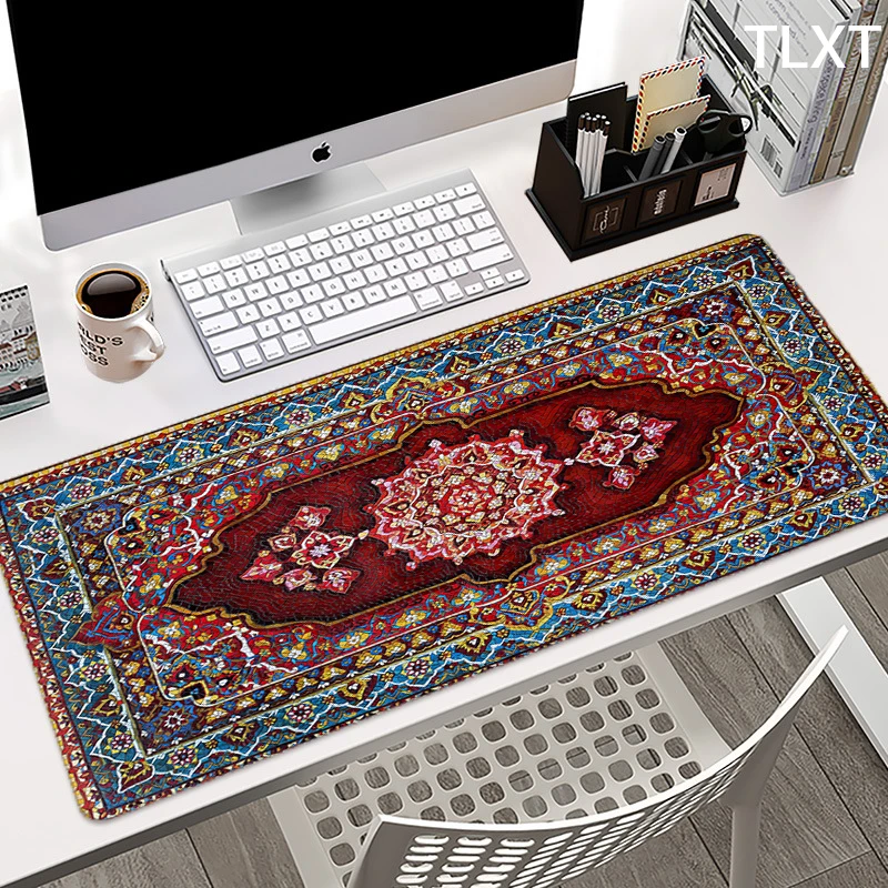 

Beautiful Persian Carpet Design Mouse Mat Large Extended Mousepad Printing Unique Gaming Player Mouse Pad 90X40CM MousePad