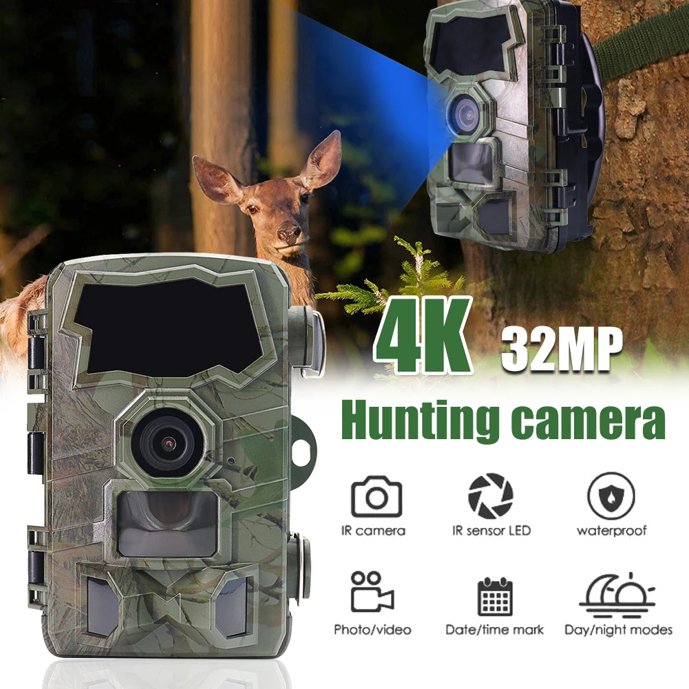 32MP Wildlife Hunting Camera WIFI Remote Control Trail Camera 0.2S Fast Triggers Night Vision Outdoor Wildlife Monitoring Camera