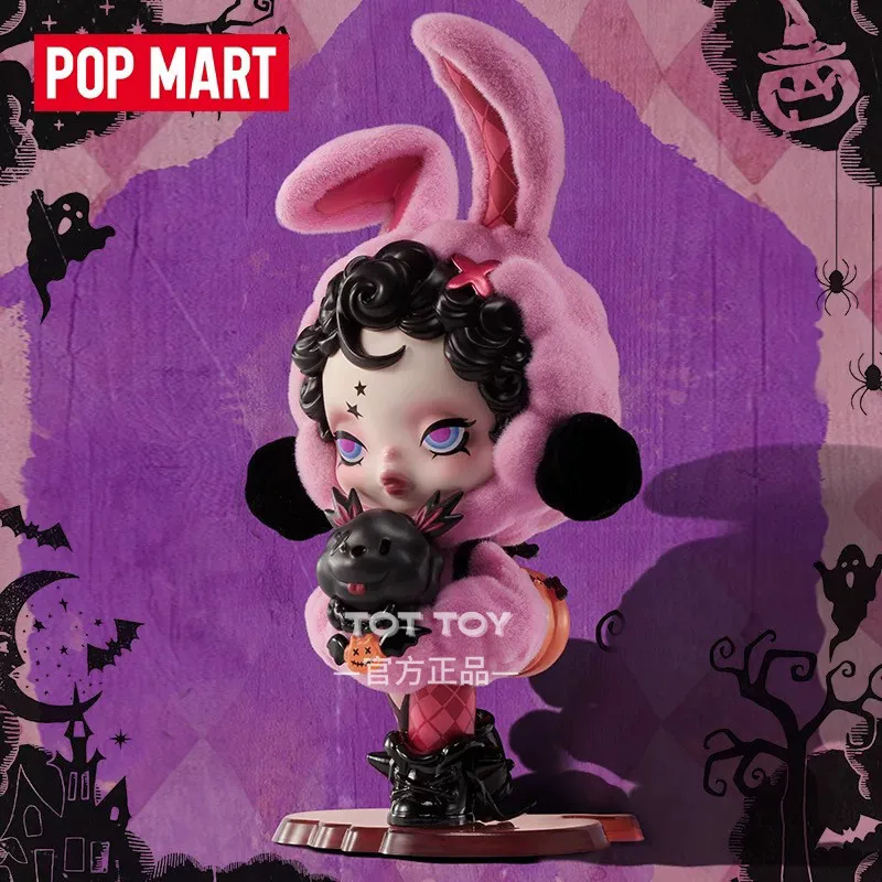 Фото Новые оригинальные фигурки Skullpanda Bunny или Doggy на Хэллоуин, коллекция Kawaii, украшение для рабочего стола, детские игрушки, подарки №4