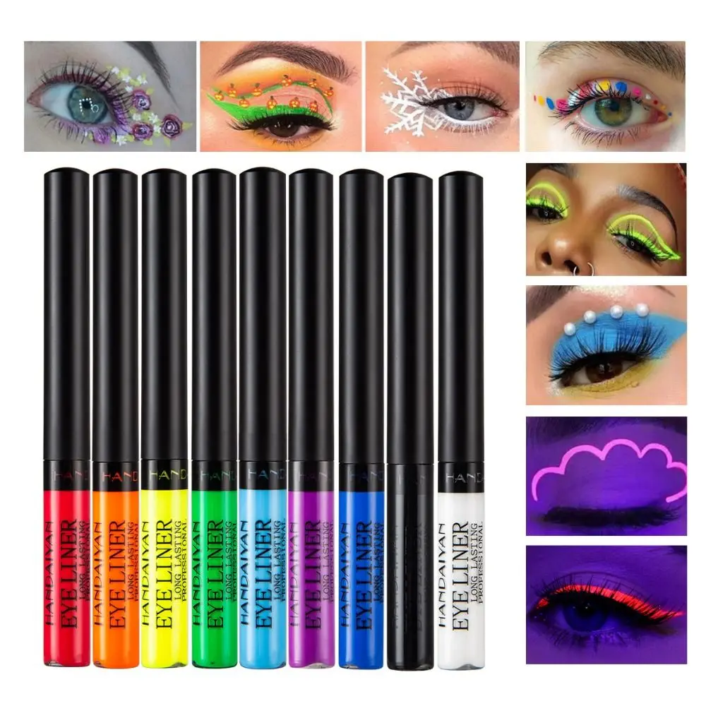 

Luminous Makeup Uv Light Neon Fluorescent Color Eyeliner Make Up Tool Liquid Eye Liner Pencil Fluorescent Eyeliner