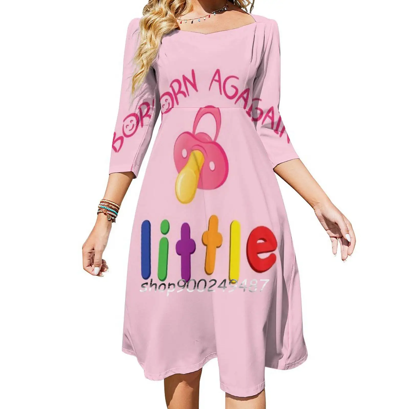 Born Again Little-Pink Paci Вечерние платья Миди Сексуальное платье Женское милое цельное