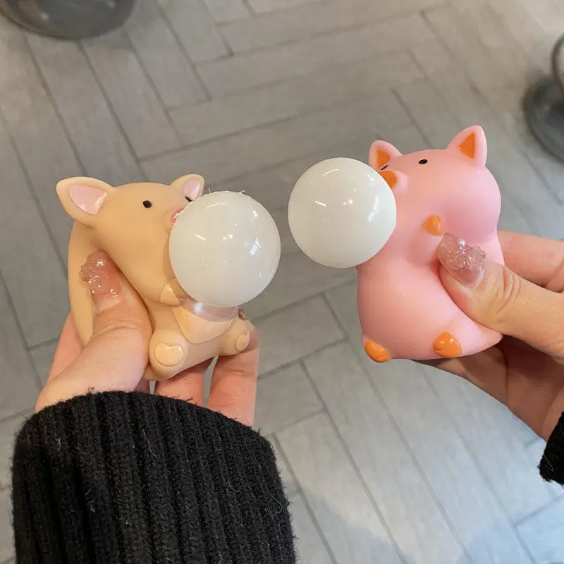 

Decompressing Piglet Spits Bubbles Pinching Joy Ventilating Toys Cute Decompressing Boys and Girls Releasing Stress Toys
