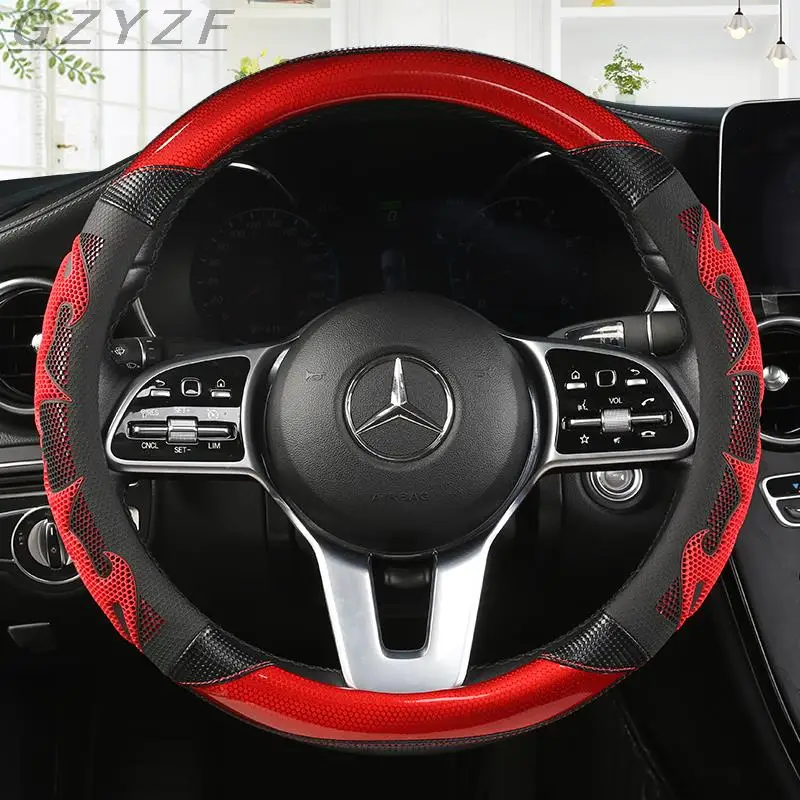 

Carbon Fibre Leather Car Steering Wheel Cover For Nissan Qashqai J11 X-trail T32 For VW GOLF 7 2015 POLO JATTA Passat Tiguan