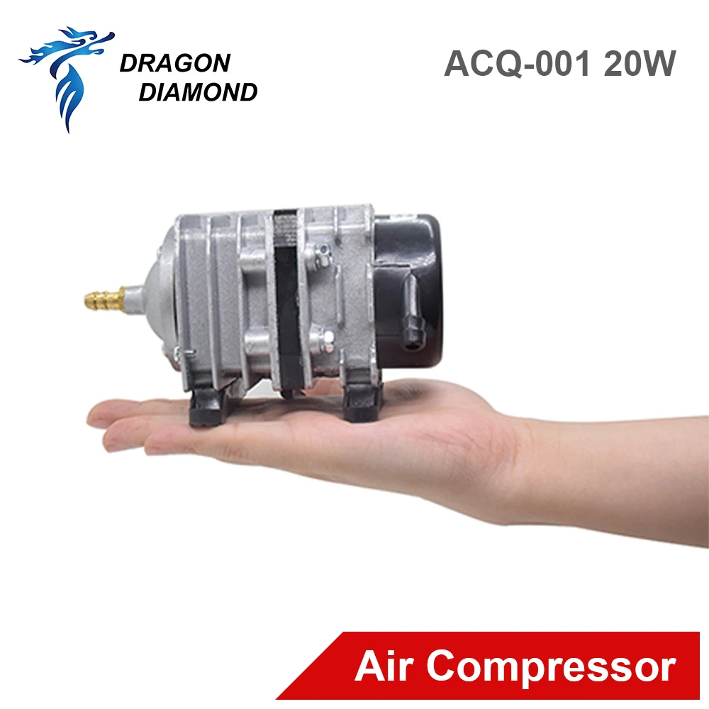DRAGON DIAMOND-compresor de aire magnético eléctrico, bomba de asistencia de aire de 20W, 220-240V, para máquina cortadora de grabado láser CO2, ACQ-001