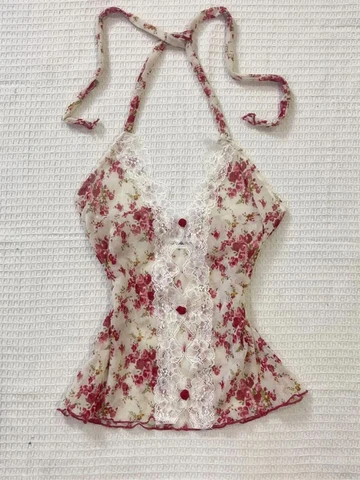 Женская цветочная блузка ZHUOLIN