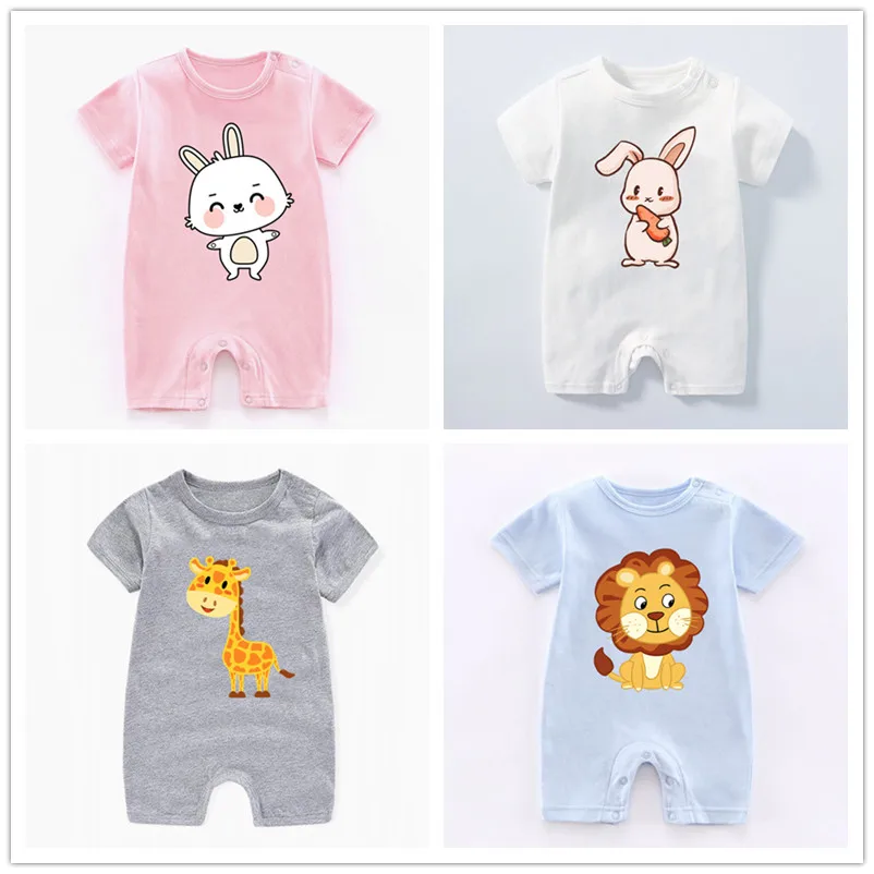 

Summer Cartoon Baby Rompers Boys Girls Jumpsuits Newborn Short Sleeve Baby Climbing Clothes Baby Romper Infant Costumes Pajamas