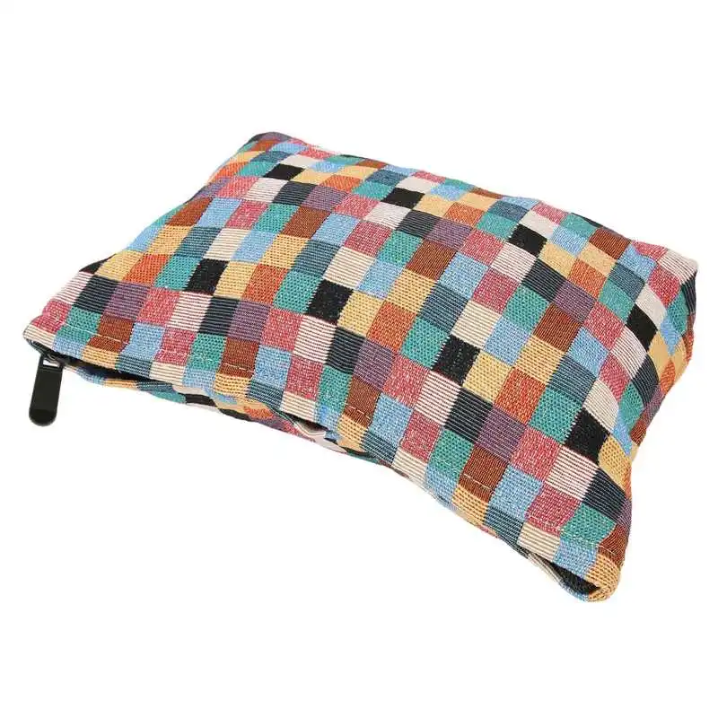 

Cosmetic Bag Plaid Pattern Makeup Pouch Multi Functional Lightweight Pencil Case with Zipper for Travel for Business Trip