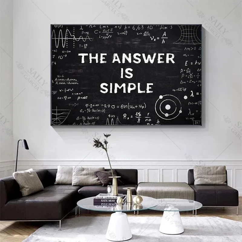 

Mathematical Formula Print Canvas Painting Abstract Science Posters School Office Decoration Wall Art Pictures for Living Room