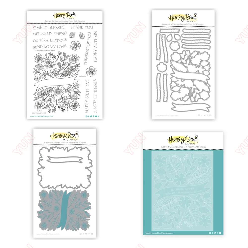 

Bountiful Banner Metal Cutting Dies and Stamps DIY Scrapbooking Card Stencil Paper Cards Handmade Album Gift Greeting Card