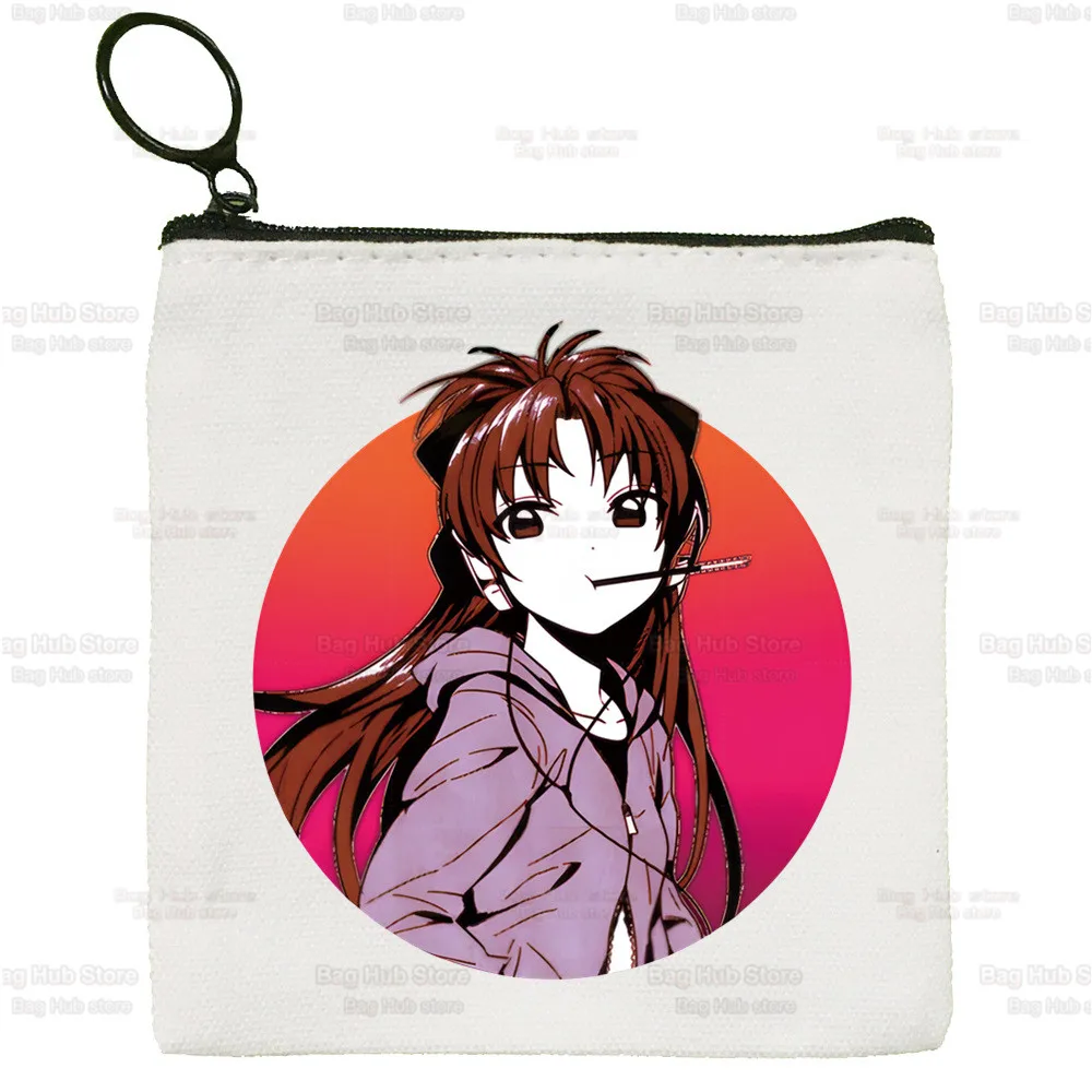 Puella Magi Madoka Magical Canvas Card Kaname Madoka Coin Purse Cute Anime Magi Akemi Mami Coin Mini Sakura Kyouko Zipper Bag
