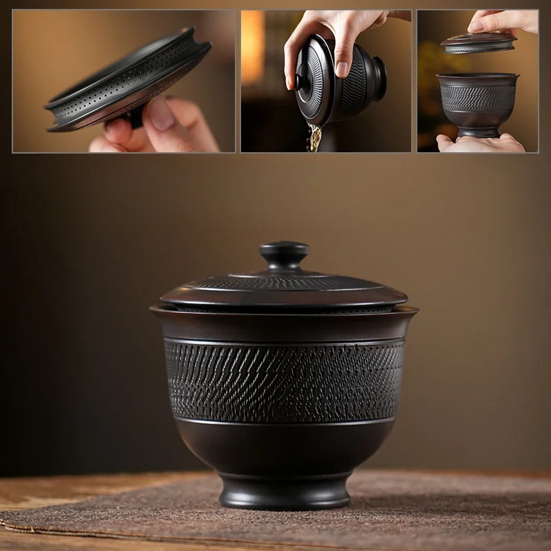 

JIANGXINSHE Фиолетовый керамический гайвань