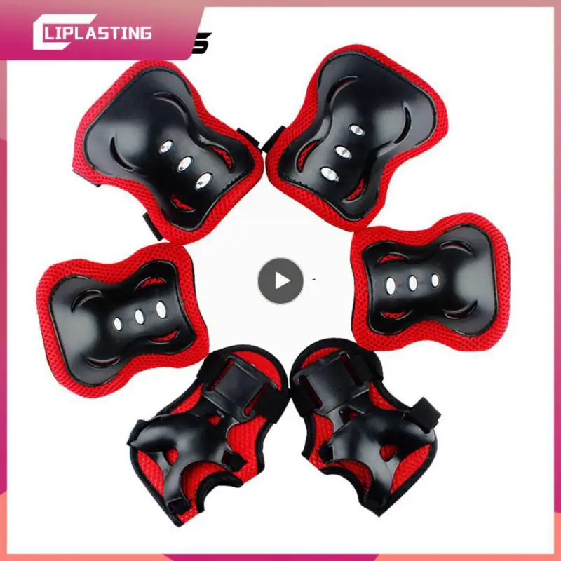 

Skateboard Roller Skating Protective Equipment Breathable Knee Pads Elbow Pads Palm Six-piece Protective Gear Thickened