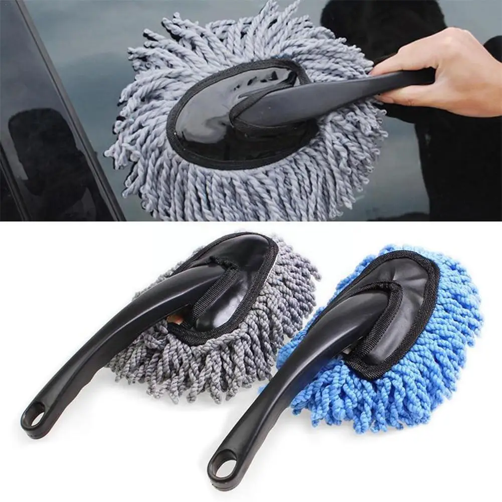 

Car Dust Mop Car Wash Microfiber Cleaning Brush Soft Water Retractable Removal Dashboard Handle Dust Long Microfiber Hair S3P0
