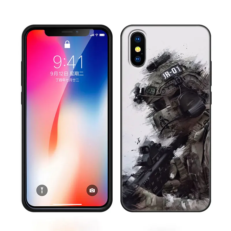 Современный армейский чехол для Apple iPhone 12 13 Mini 11 14 Pro XS Max 6S 6 7 8 Plus 5S X XR SE 2020 2022 мягкий