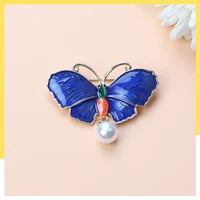 light luxury glamour butterfly brooch metal crystal rhinestone brooch animal brooch ladies wedding bouquet pearl brooch gift