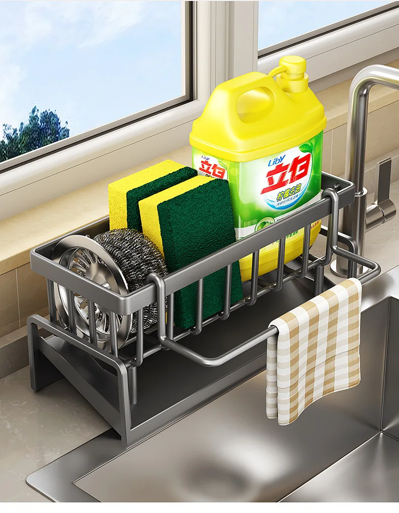 Самосливающаяся полка для раковины стеллаж слива держатель мыльной губки